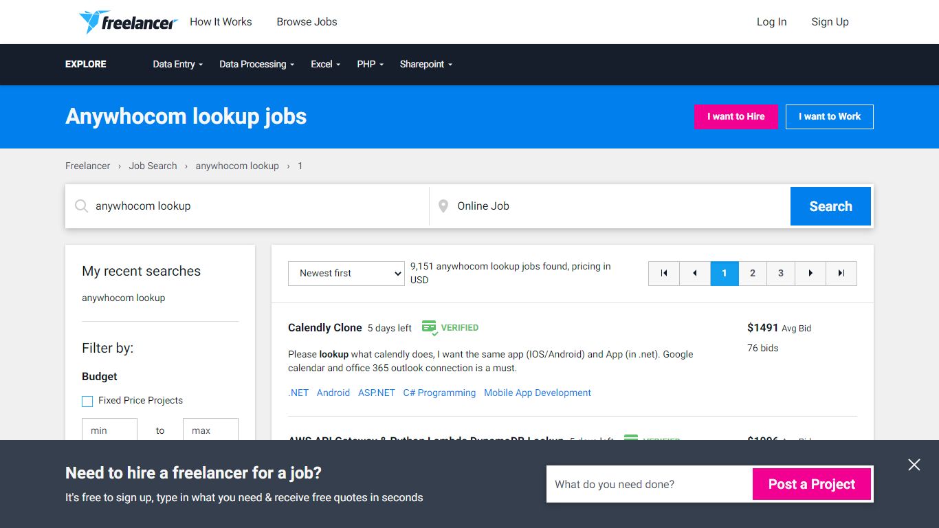 Anywhocom lookup Jobs, Employment | Freelancer